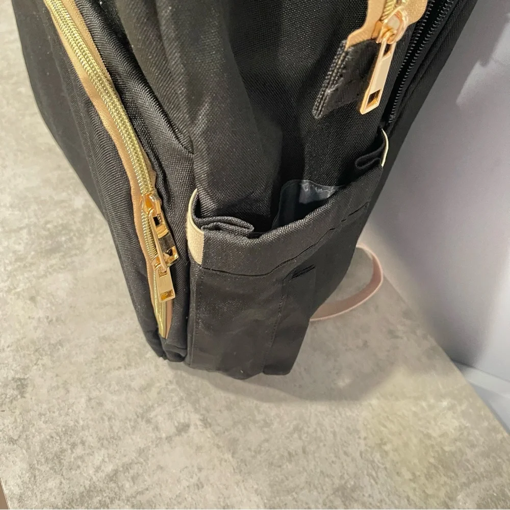 Black and Tan Diaper Bag